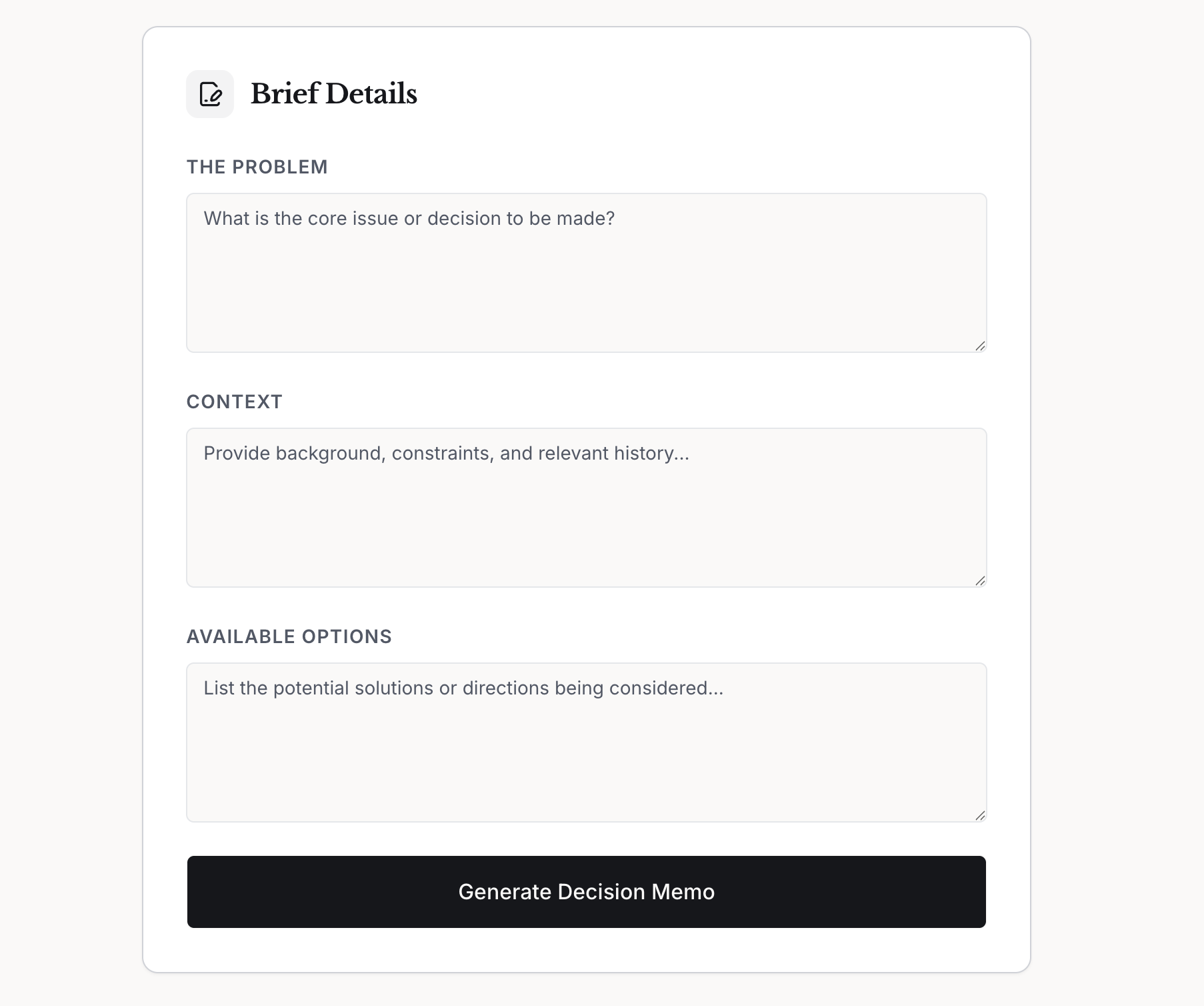 DecisionBrief gallery image