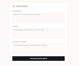 DecisionBrief gallery image