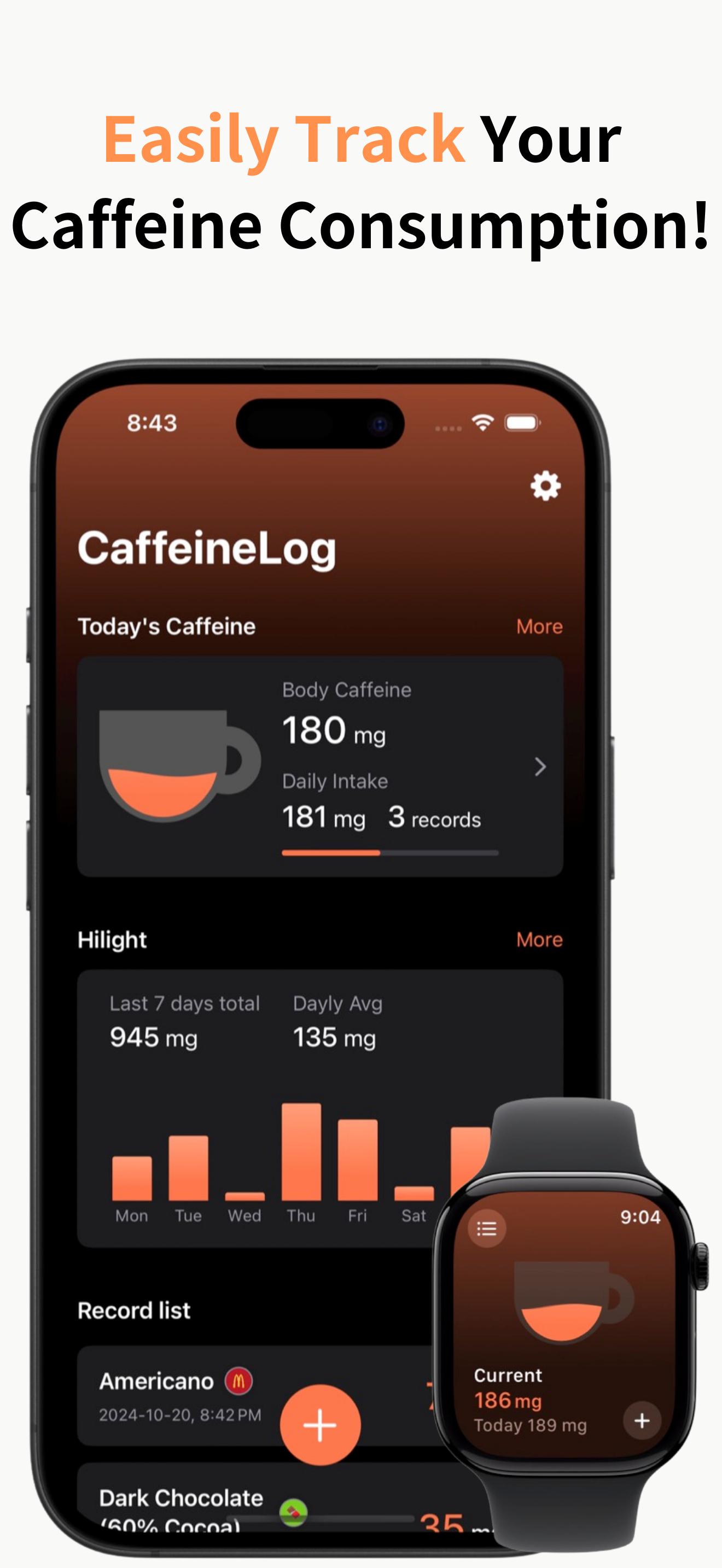 startuptile CaffeineLog - Track Caffeine-Record and manage your daily caffeine