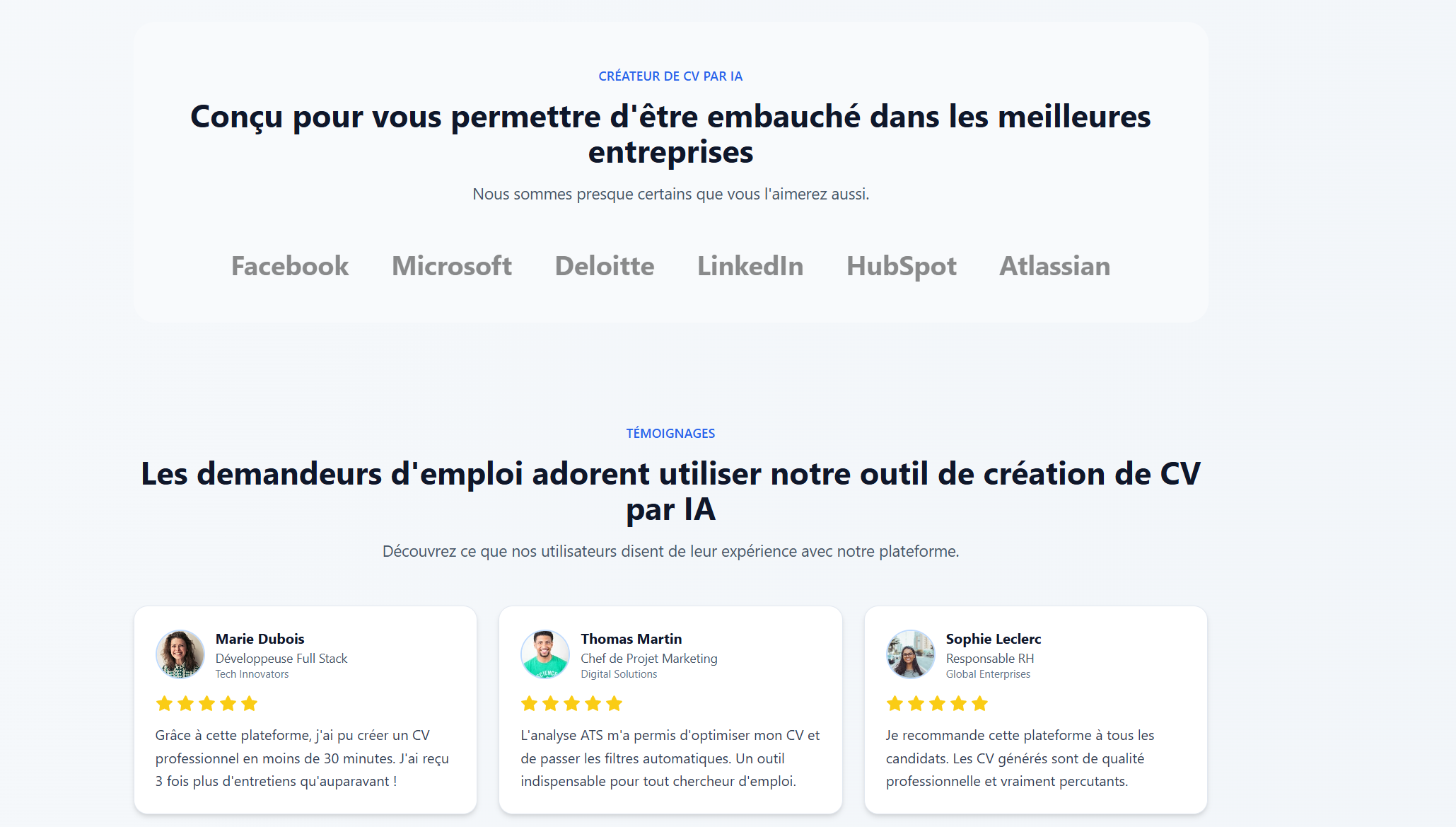 CarrièreIA - Screenshot 4 showing product features and functionality