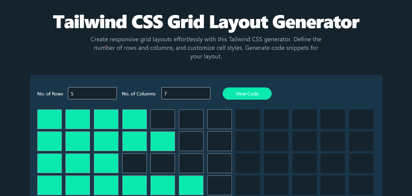 Mídia 3 de Gerador de layout de grade CSS do Tailwind CSS