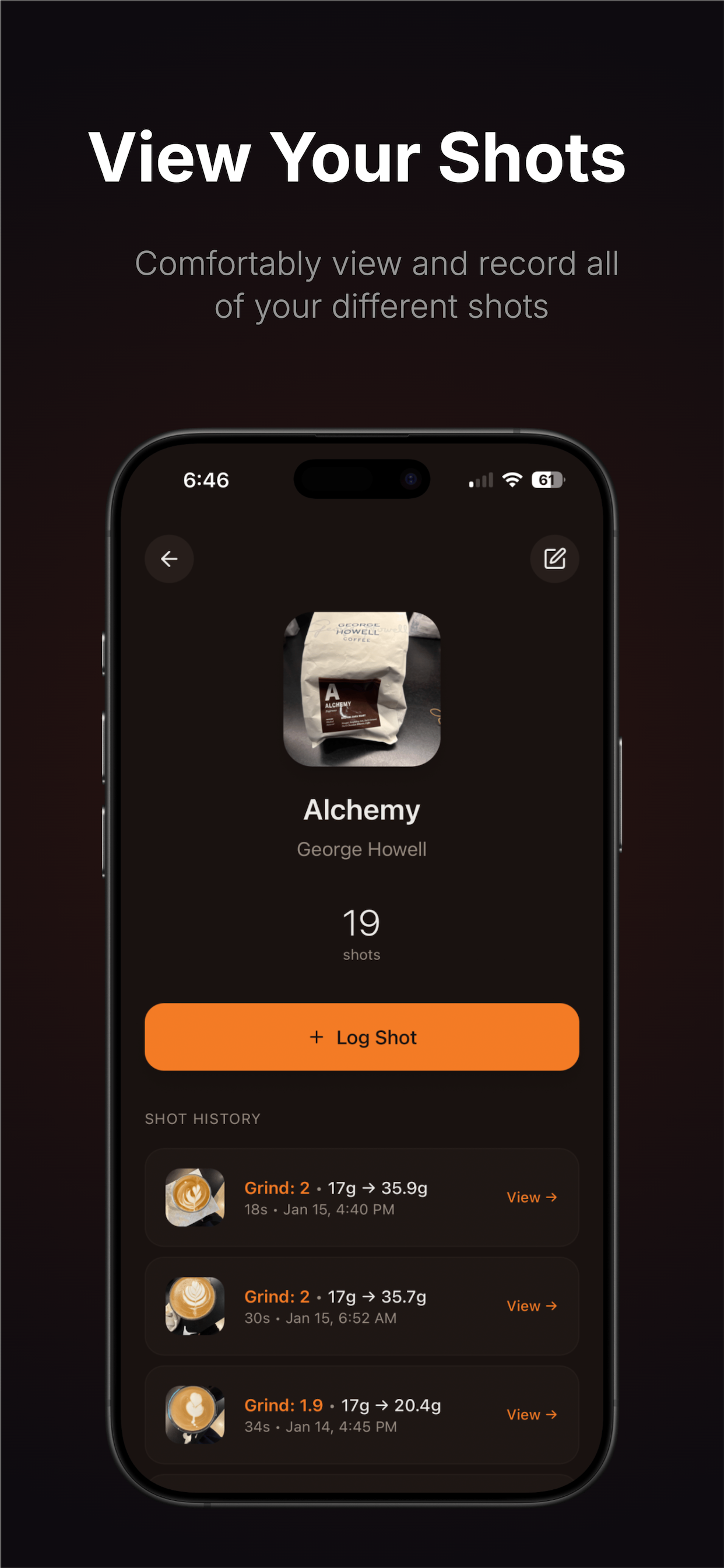 Espresso Shot Log gallery image