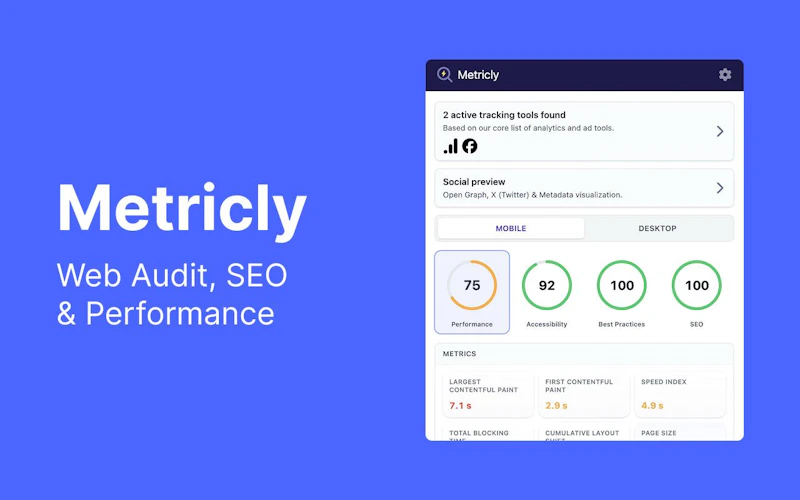 Metricly screenshot 1