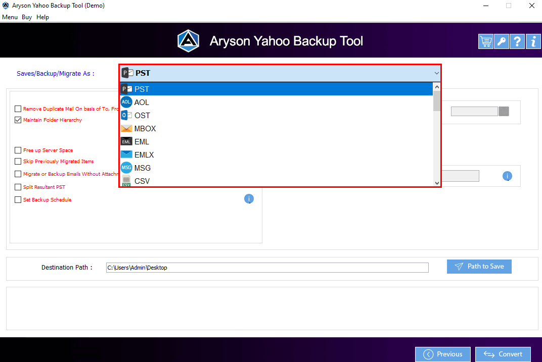Yahoo Backup Tool gallery image
