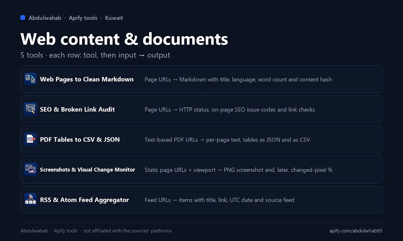 Abdulwahab's Apify Tools screenshot 7