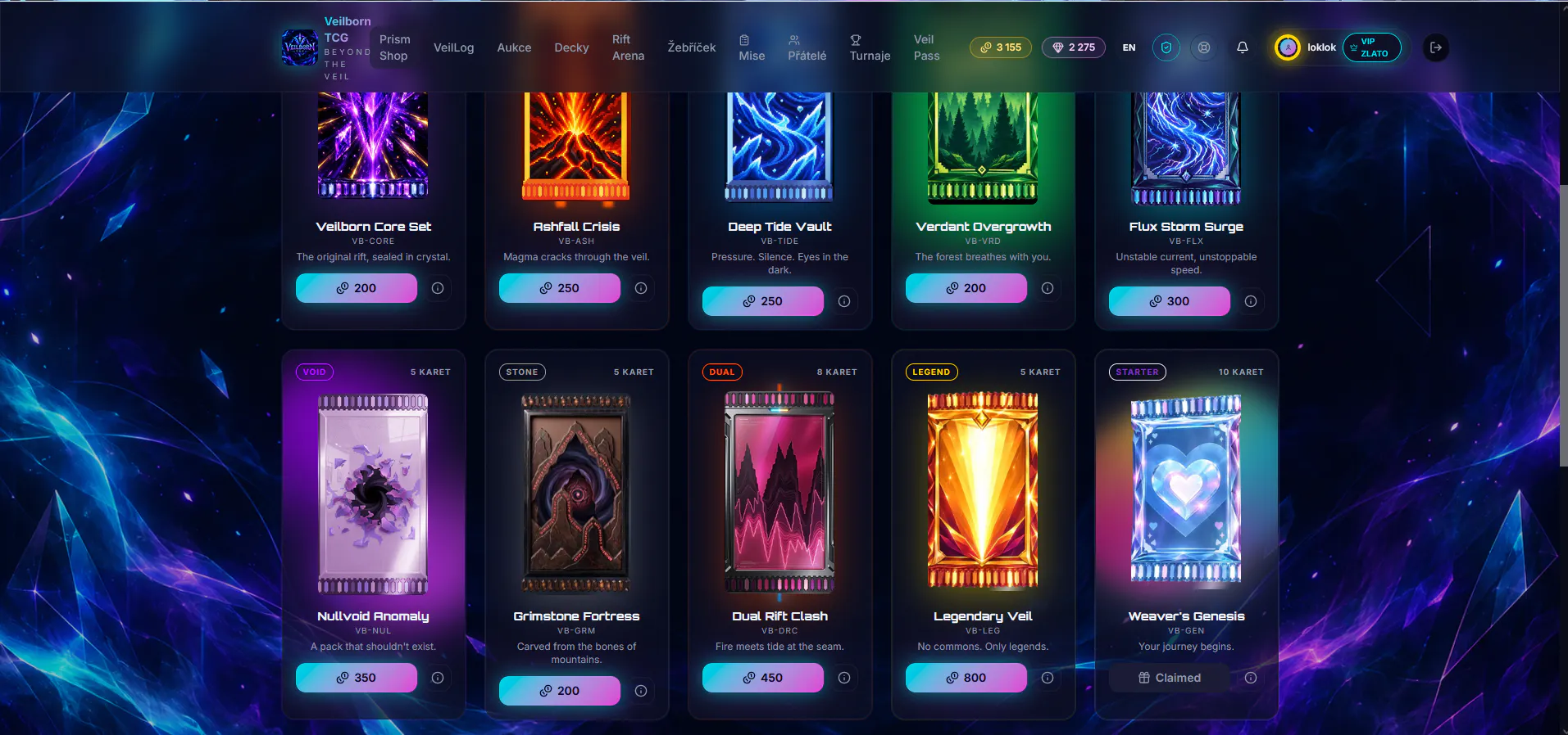 Veilborn TCG Browser card game. gallery image