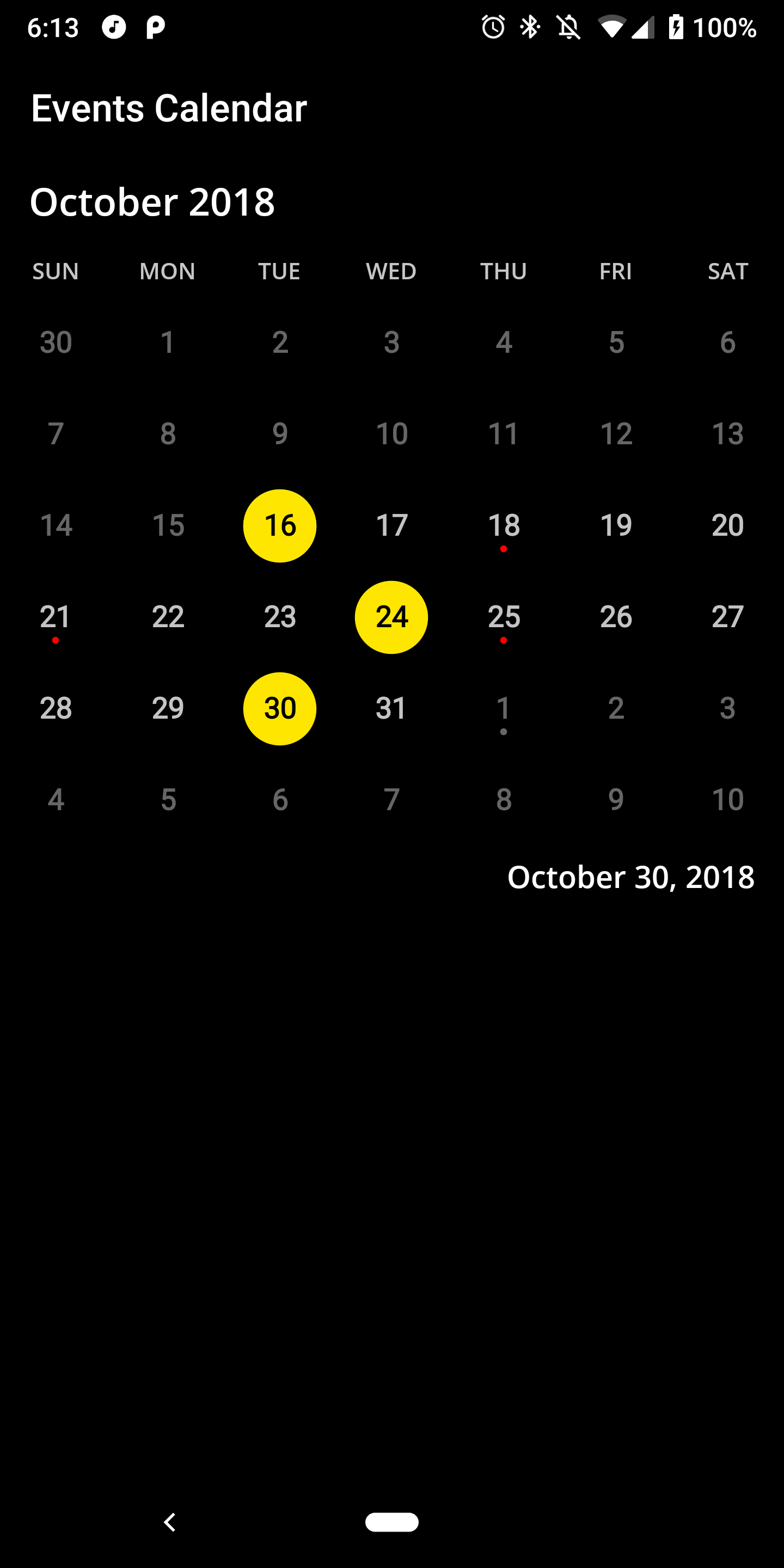 Events Calendar gallery image