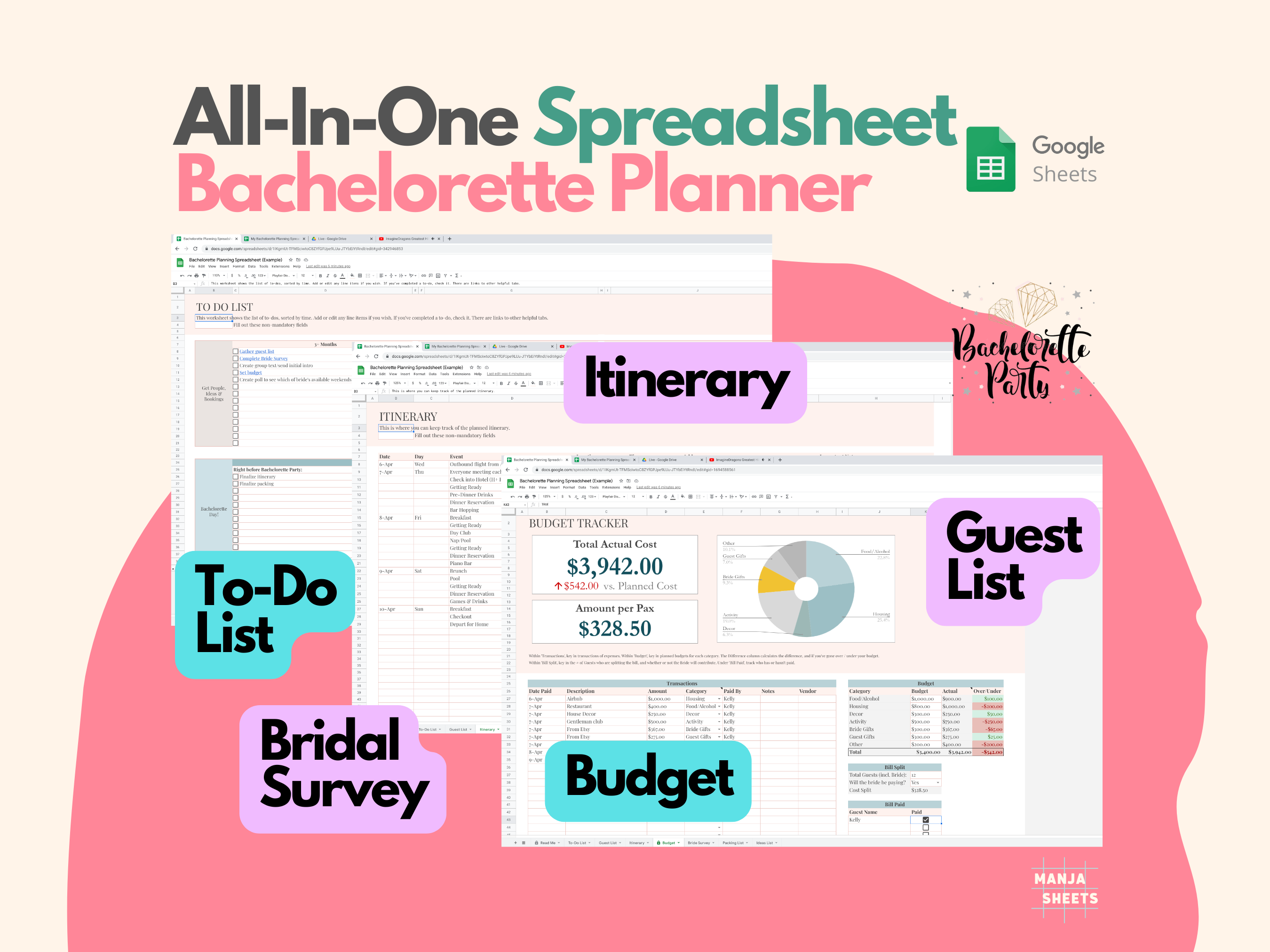 Bachelorette Party Itinerary Template media 1