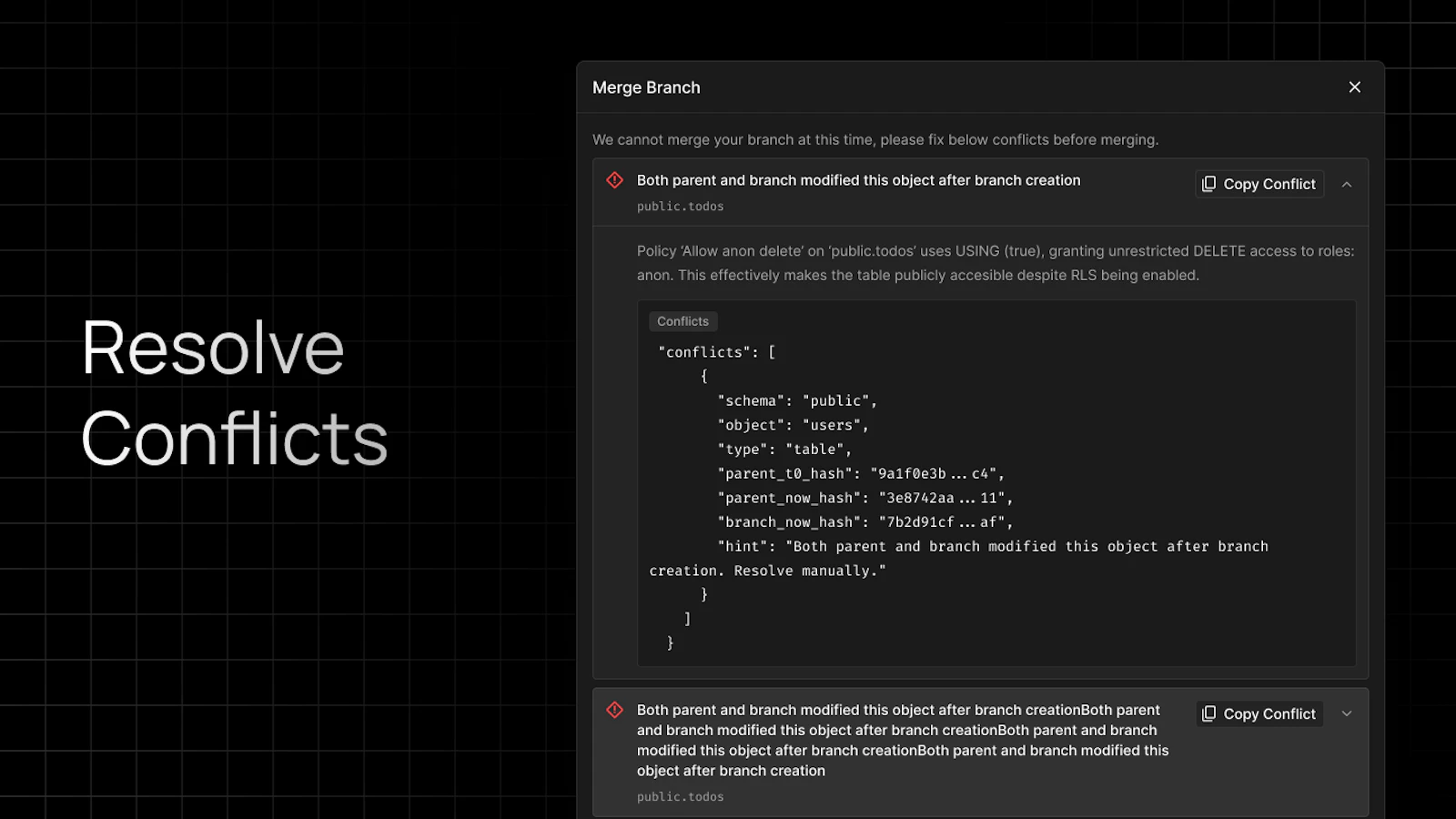 InsForge Backend Branching screenshot 5