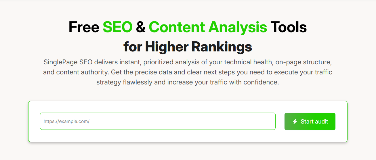 SinglePage SEO gallery image