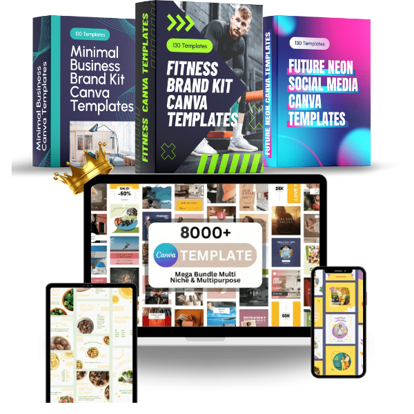 Media Bundle Template Template Canva Canva - Lepaskan kreativiti anda dengan bundle templat!8000 reka bentuk 1