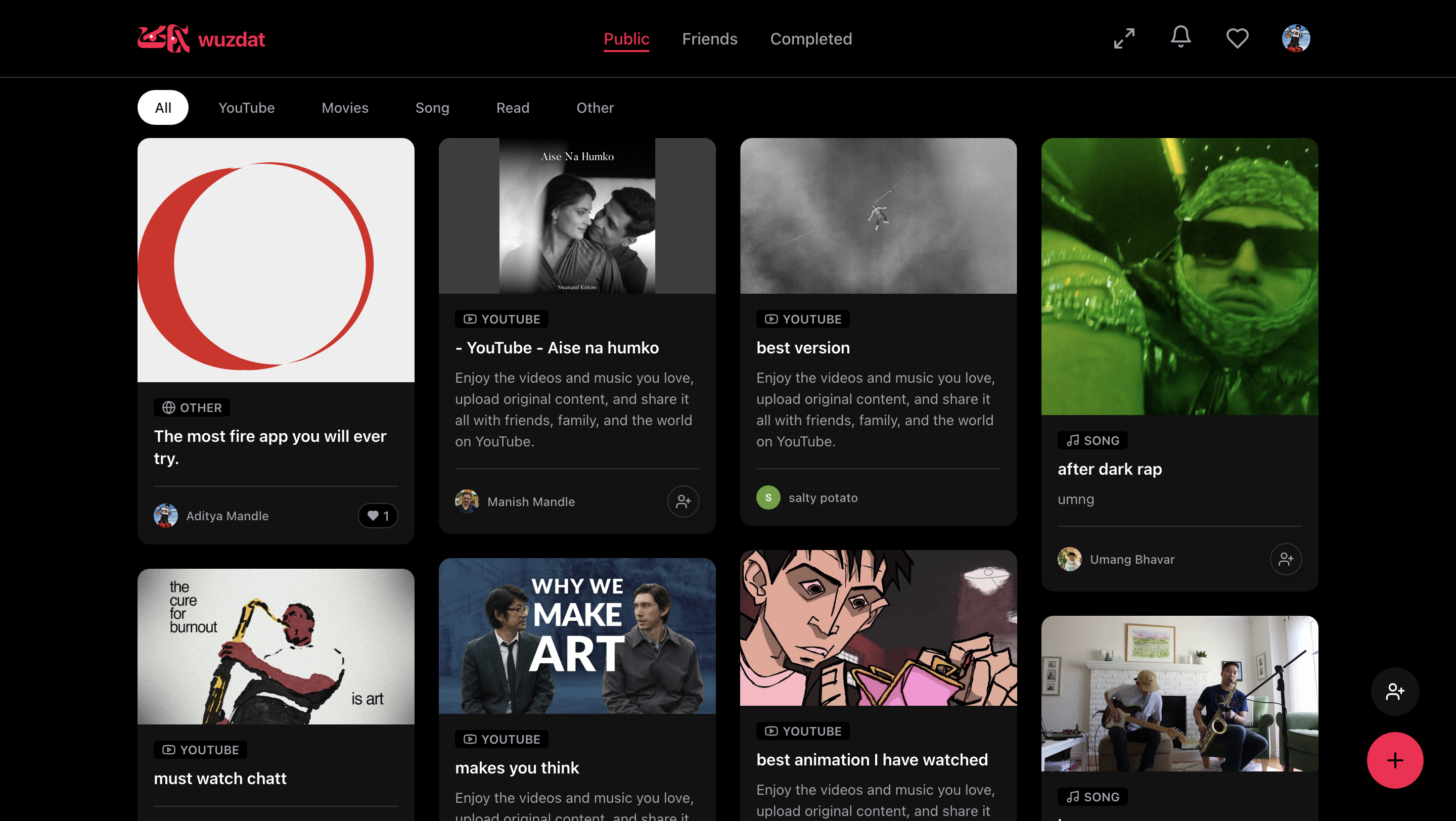 wuzdat - Main product screenshot demonstrating key features and user interface