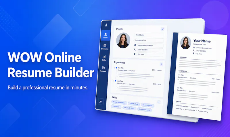WOW Online Resume Builder screenshot 1