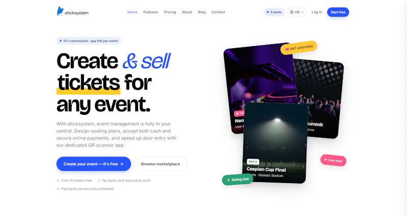 eticksystem — Create&Sell Event Tickets screenshot 2