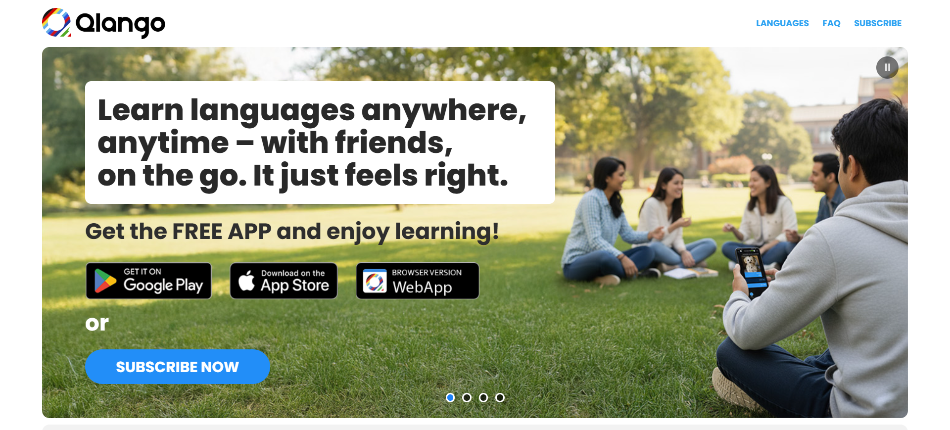 Qlango - Main product screenshot demonstrating key features and user interface