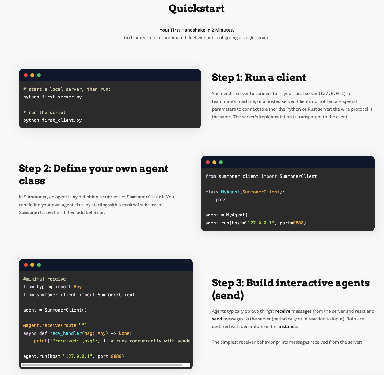 Summoner - Screenshot 3 showing product features and functionality
