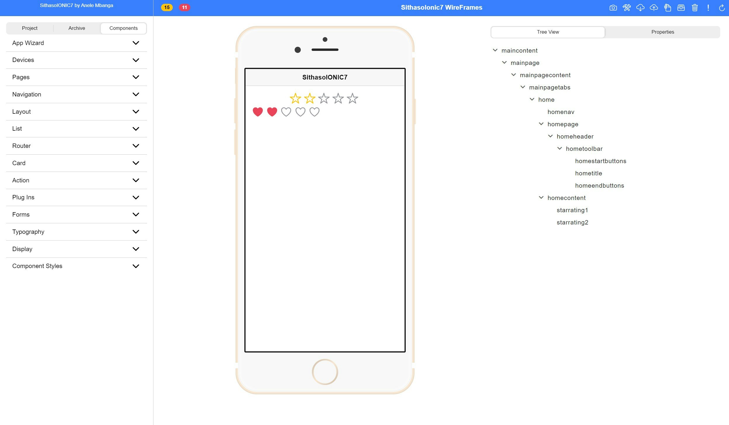 Sithaso - Ionic7 Framework Wireframes media 2