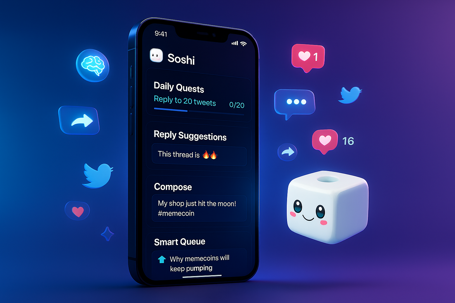 Mídia 3 de Azedo - Seu gerente de mídia social da AI para x
