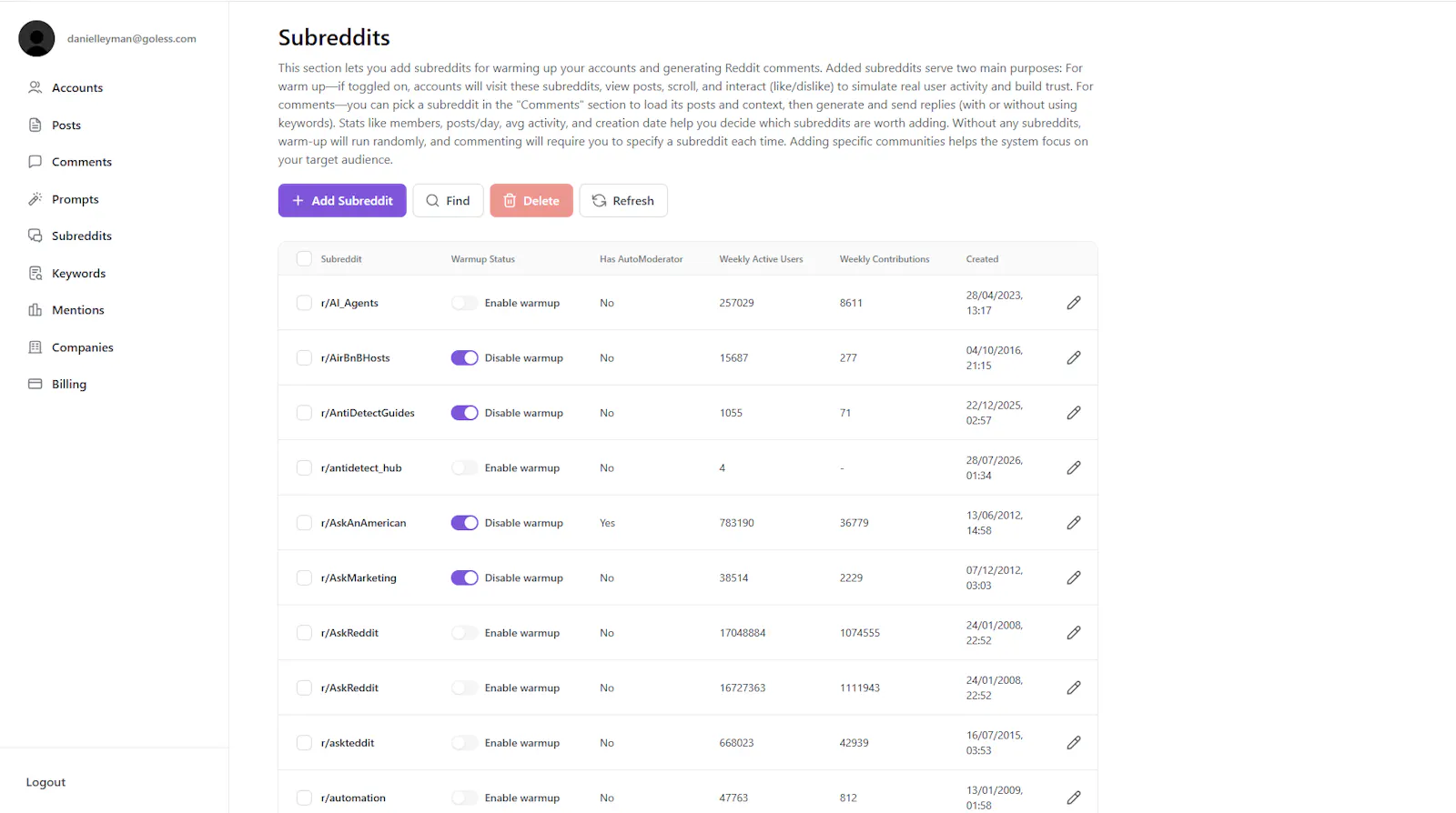 Pigbam — Reddit Marketing Automatization screenshot 5
