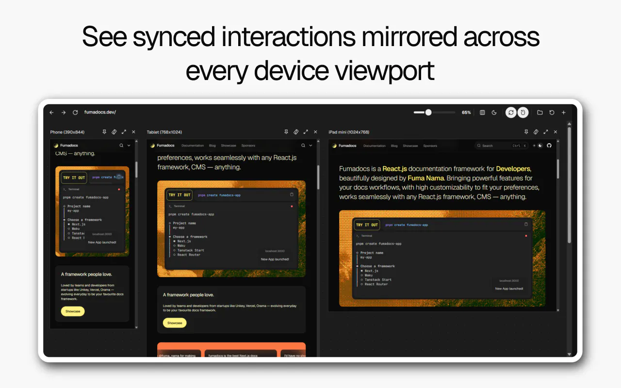 Responsive Simulator gallery image