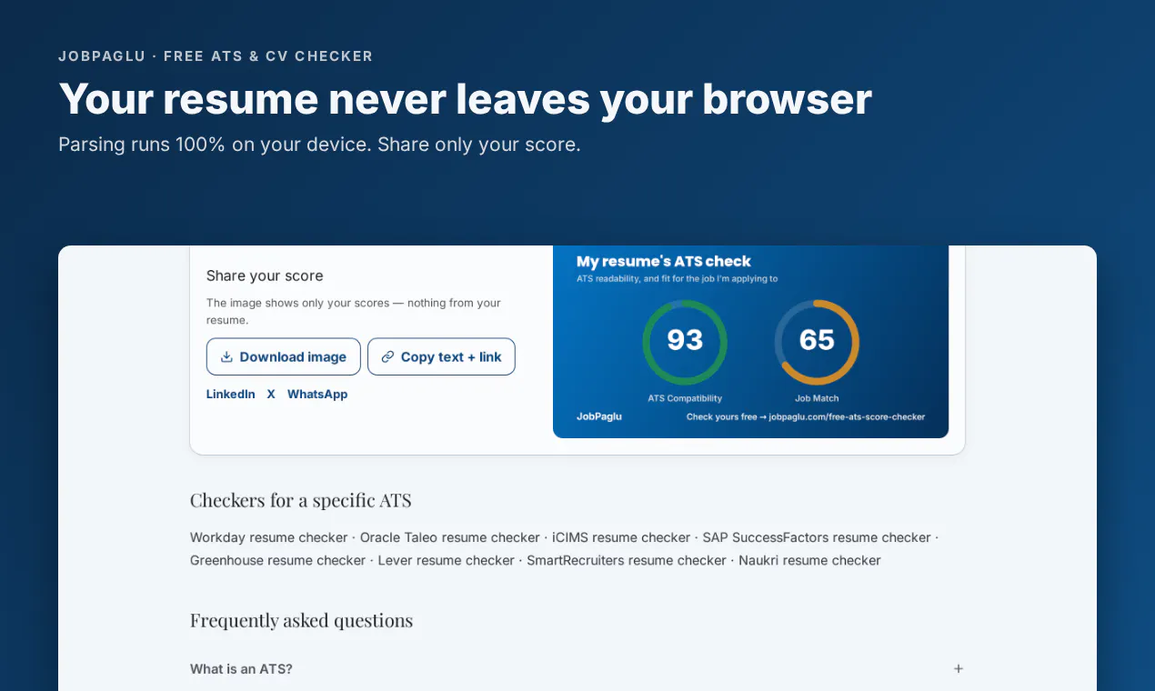 JobPaglu - ATS resume checker gallery image