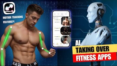 Eine Person, die die Dumbbell AI App auf ihrem Smartphone verwendet.