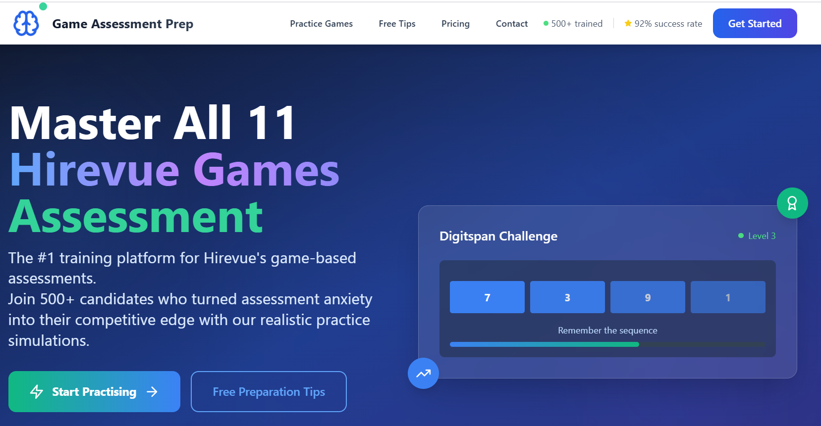 Piattaforma di allenamento preparativo per la valutazione del gioco media 1