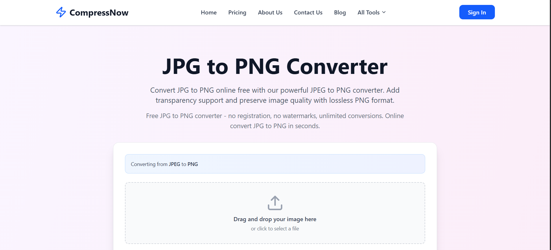 CompressNow - Screenshot 3 showing product features and functionality