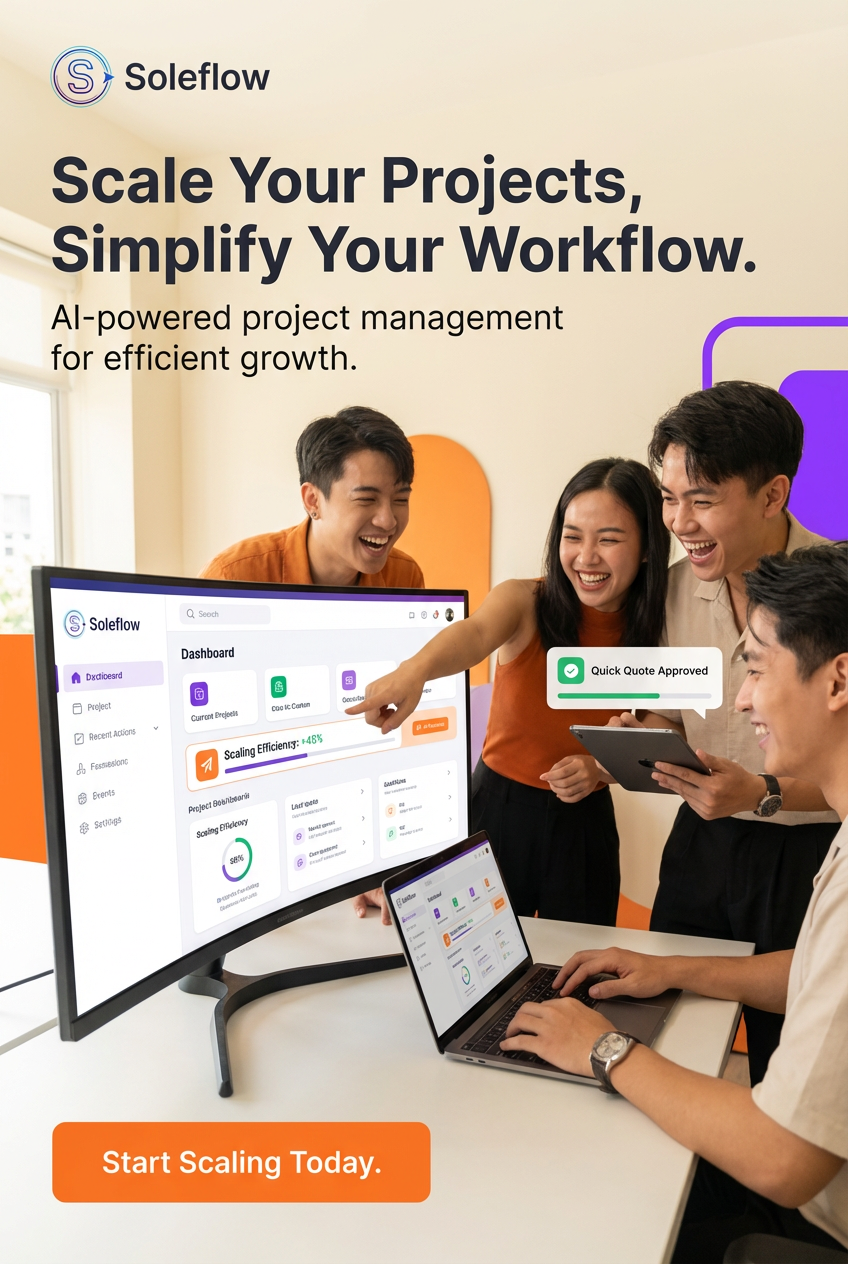 Soleflow.io - Main product screenshot demonstrating key features and user interface