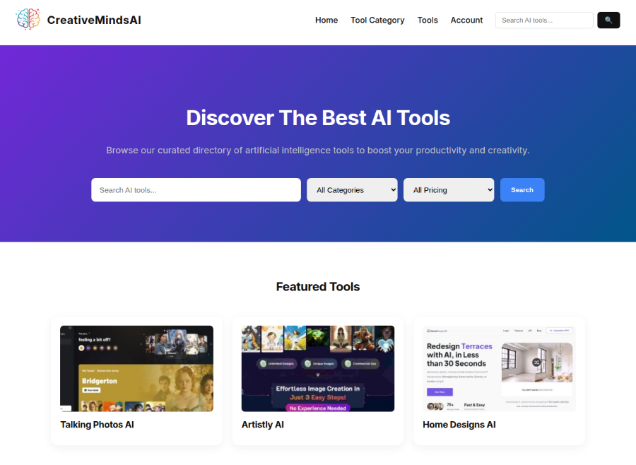 Creative Minds AI – AI Media Tools Hub gallery image