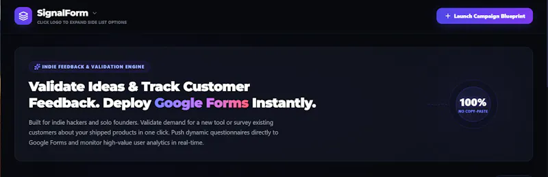 SignalForm screenshot 1