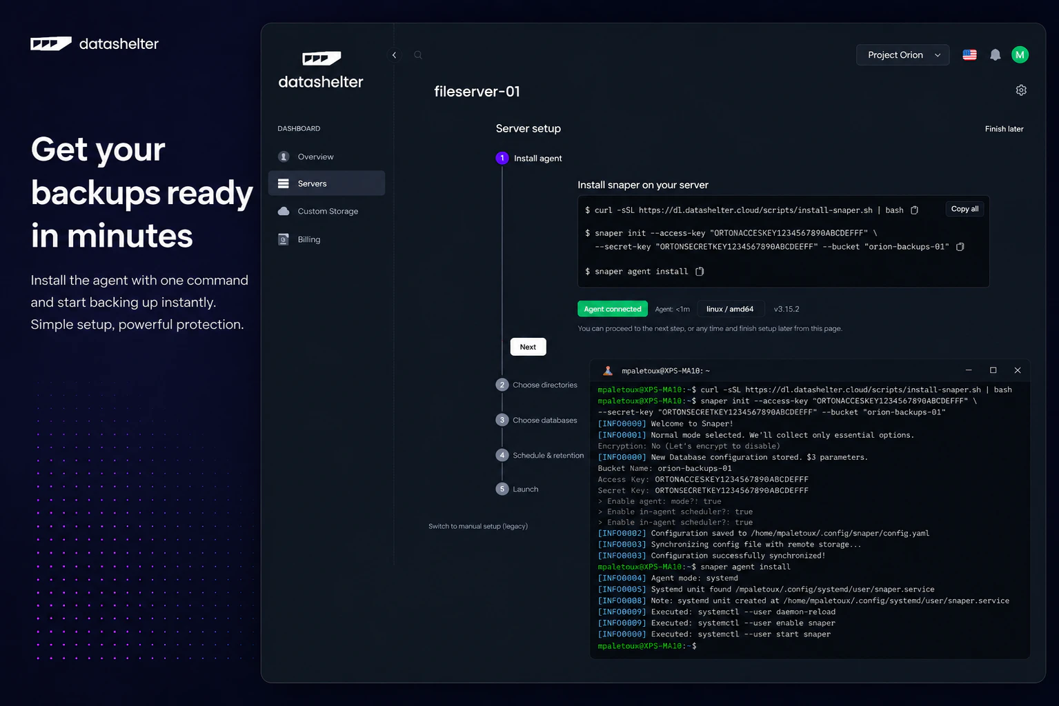 Datashelter screenshot 3