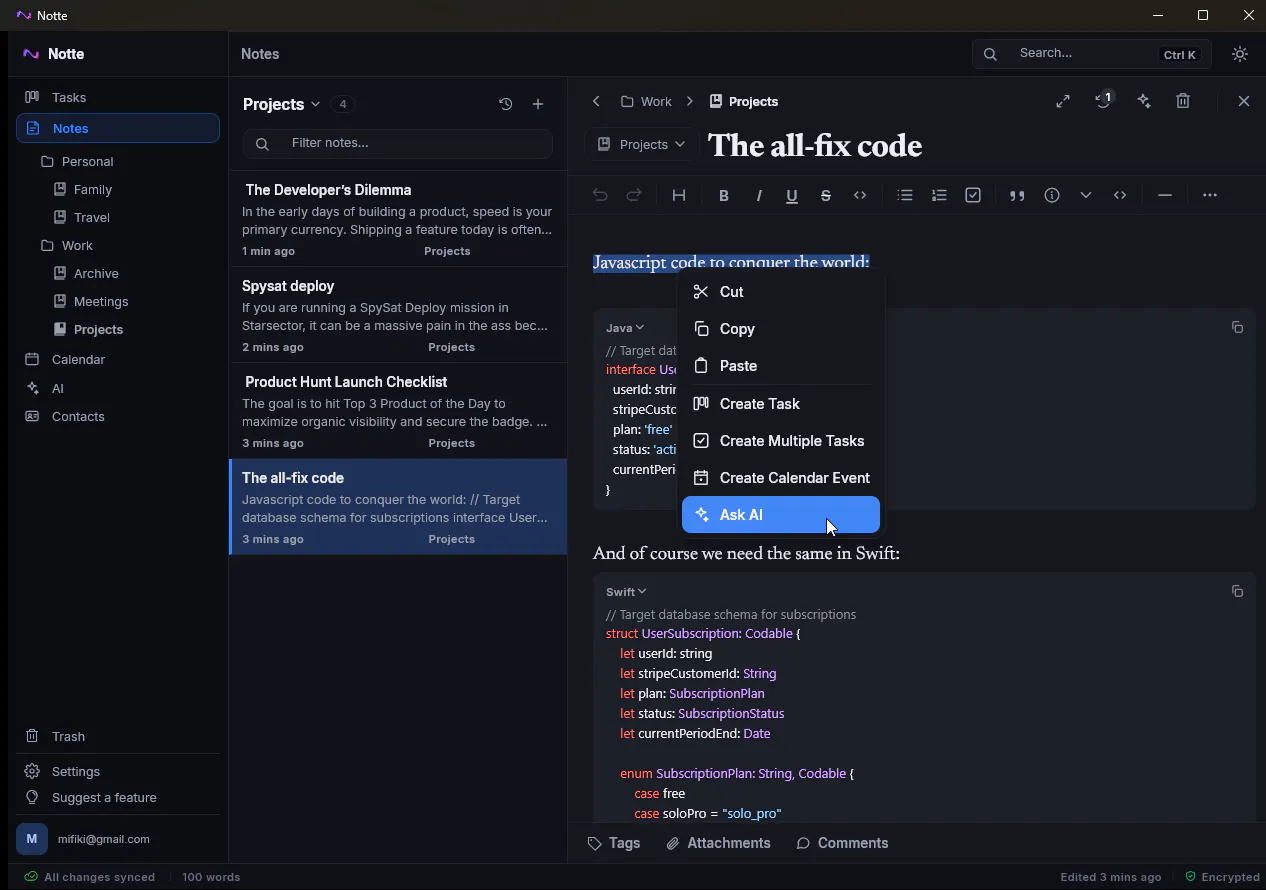 Notte - Privacy-first Workspace gallery image