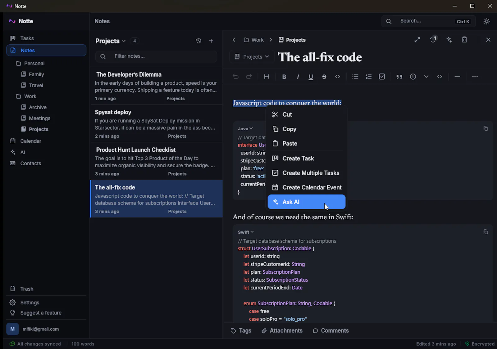 Notte - Privacy-first Workspace screenshot 7