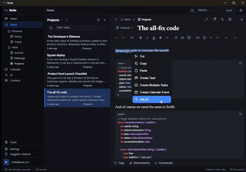 Notte - Privacy-first Workspace screenshot 7