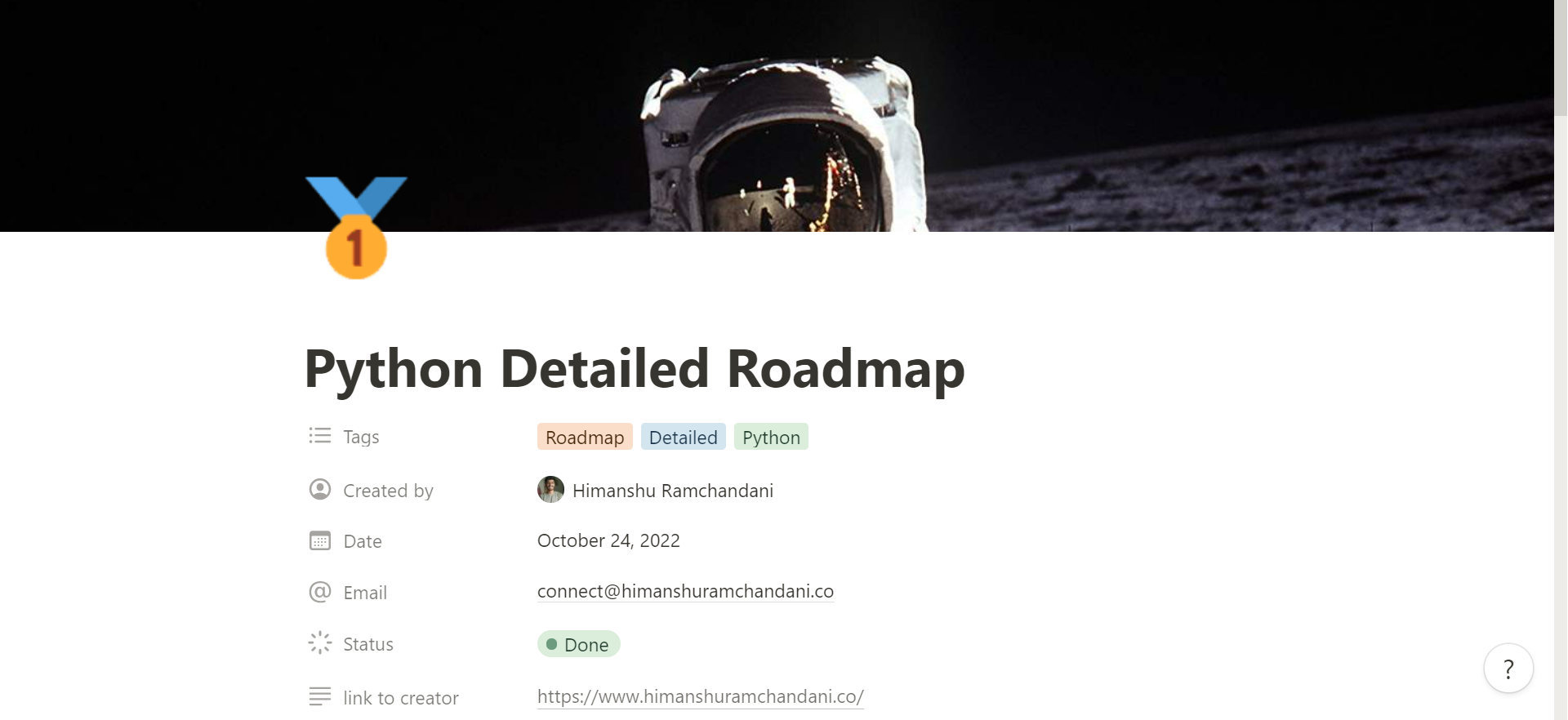 Poadmap Python dengan Templat Pengertian