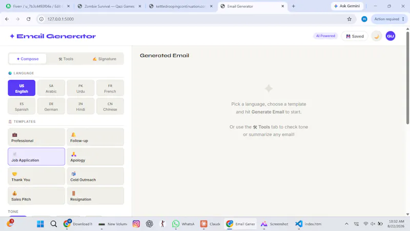 AI Email Generator screenshot 1