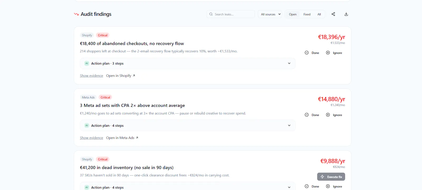 Revenue Leak AI screenshot 1