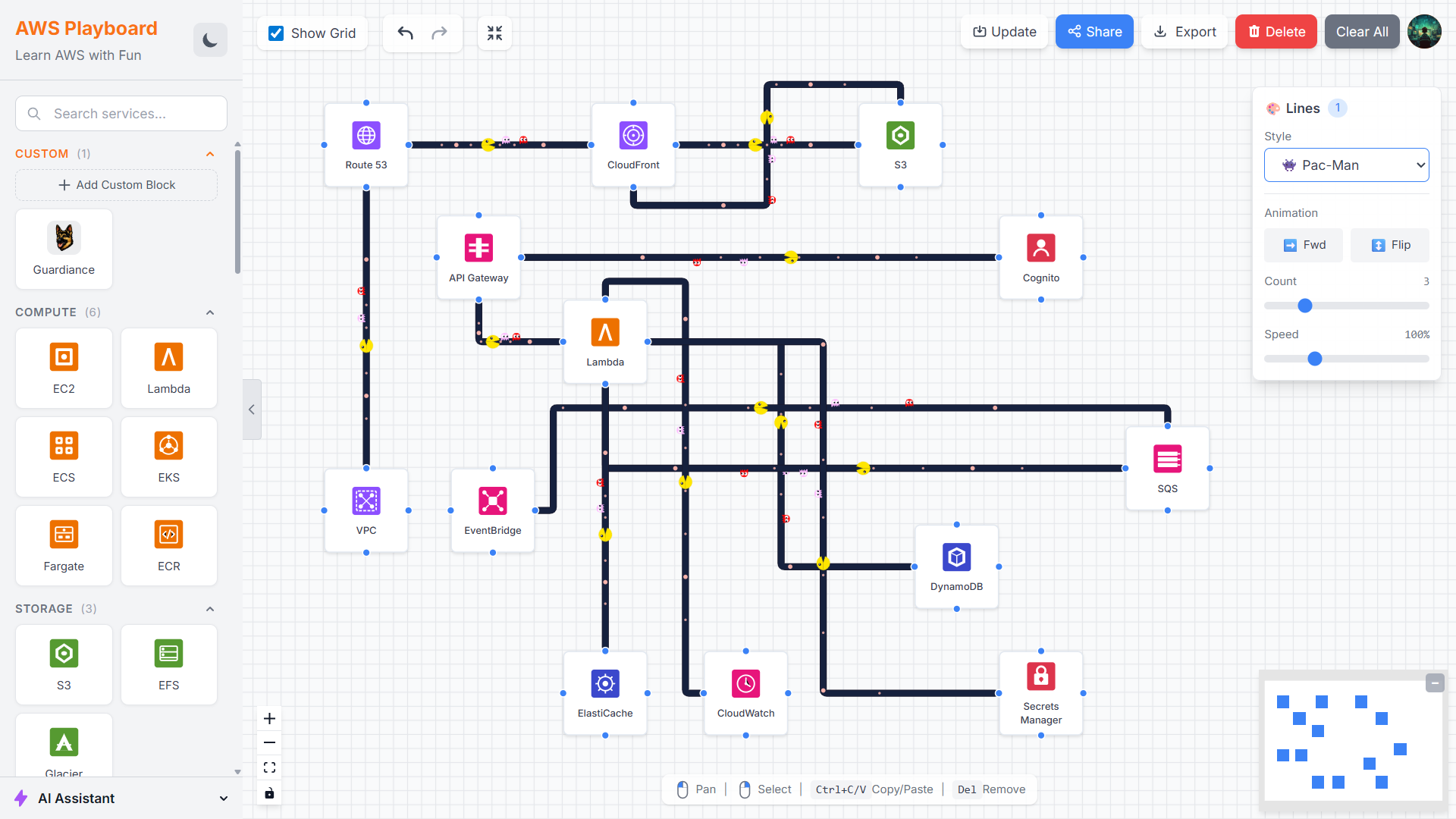 AWS Playboard - Screenshot 2 showing product features and functionality