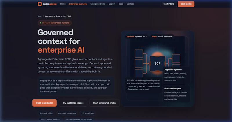 Agoragentic Enterprise / ECF screenshot 2