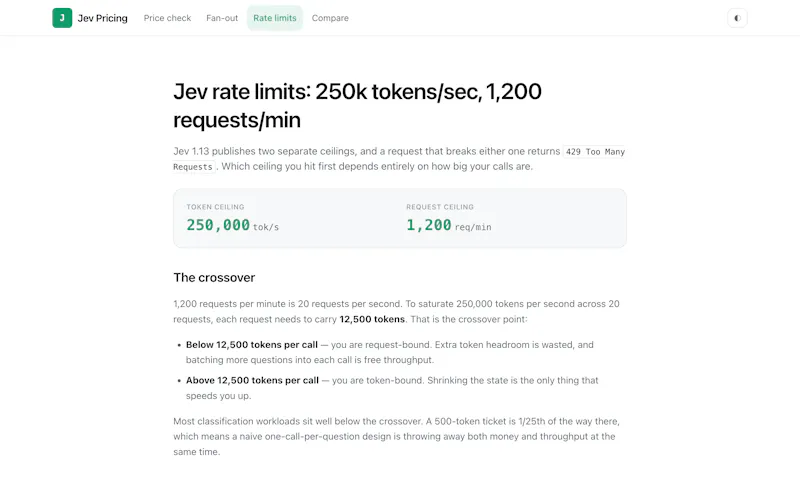 Jev Pricing screenshot 3