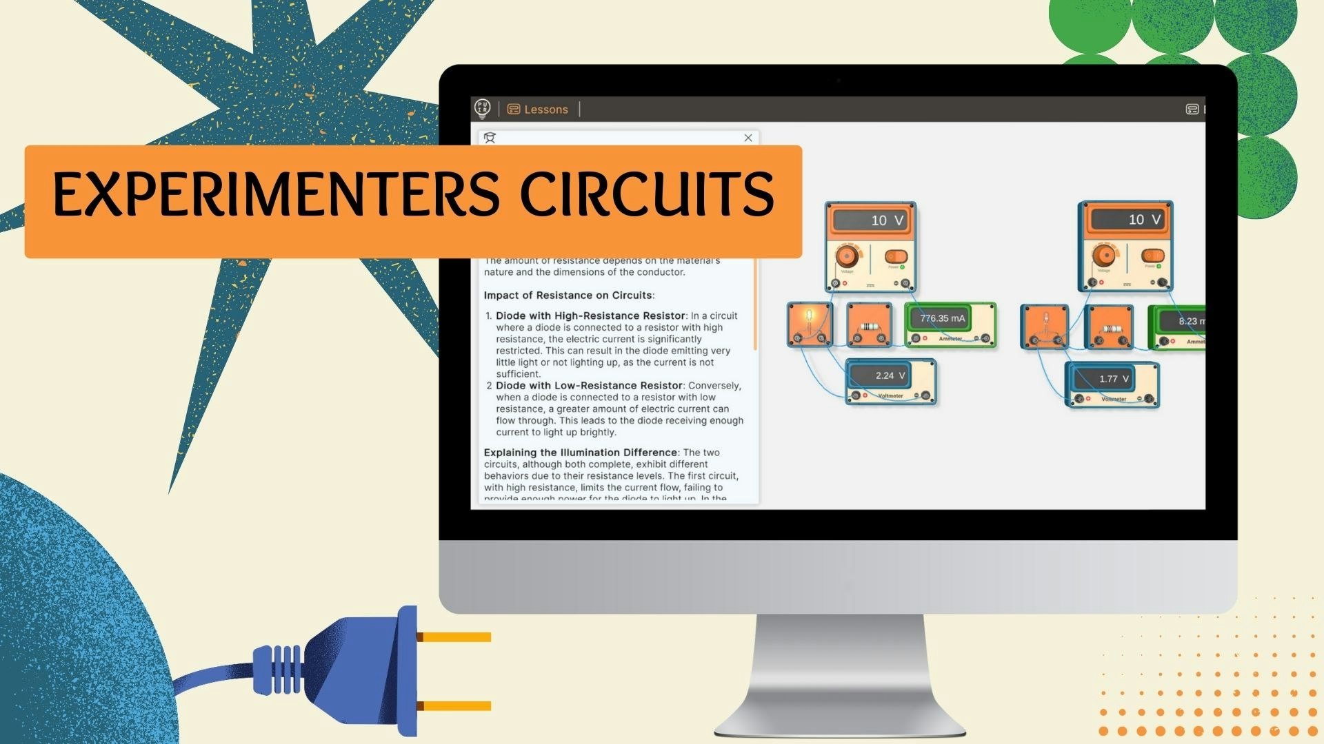 startuptile Experimenters Circuits-Educational online virtual electricity lab. Try for free
