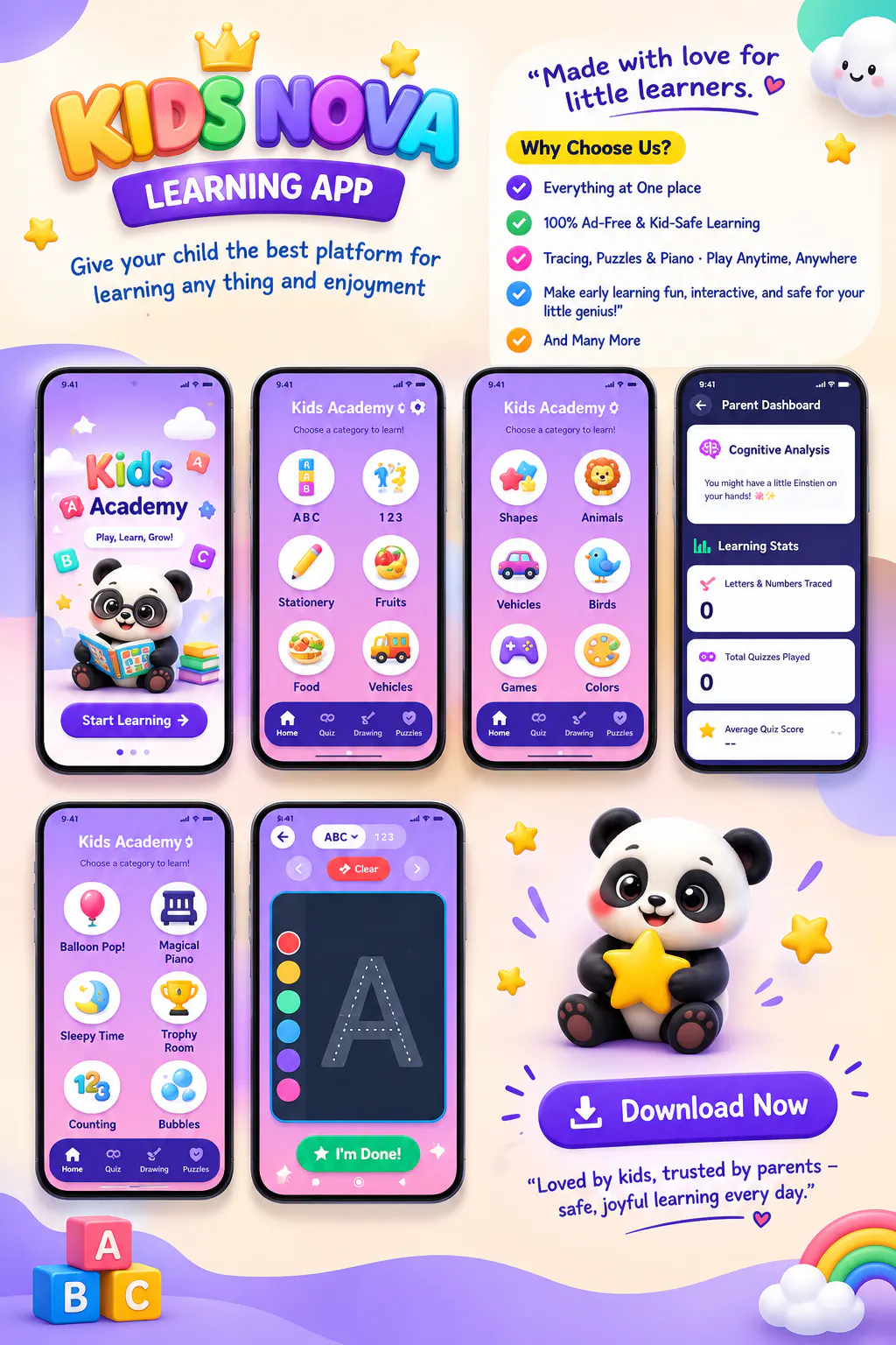 Kids learning app