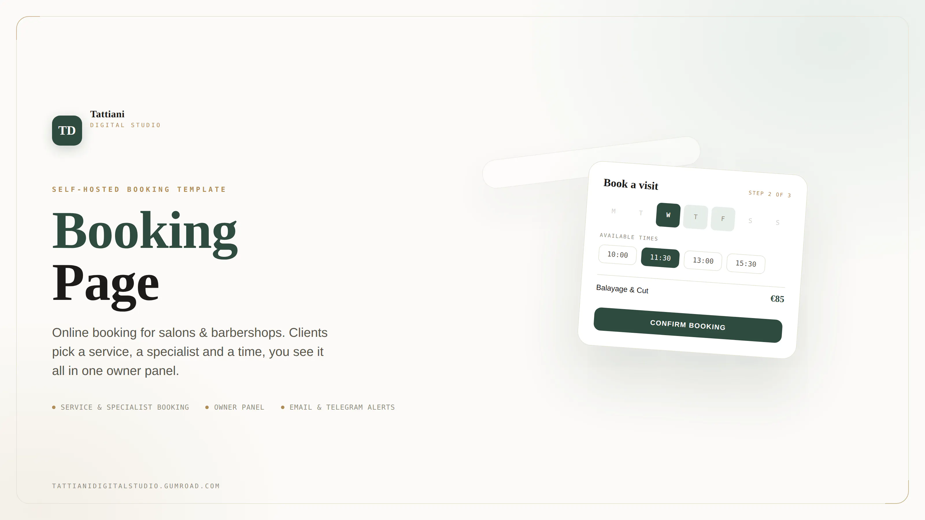 Booking Page gallery image