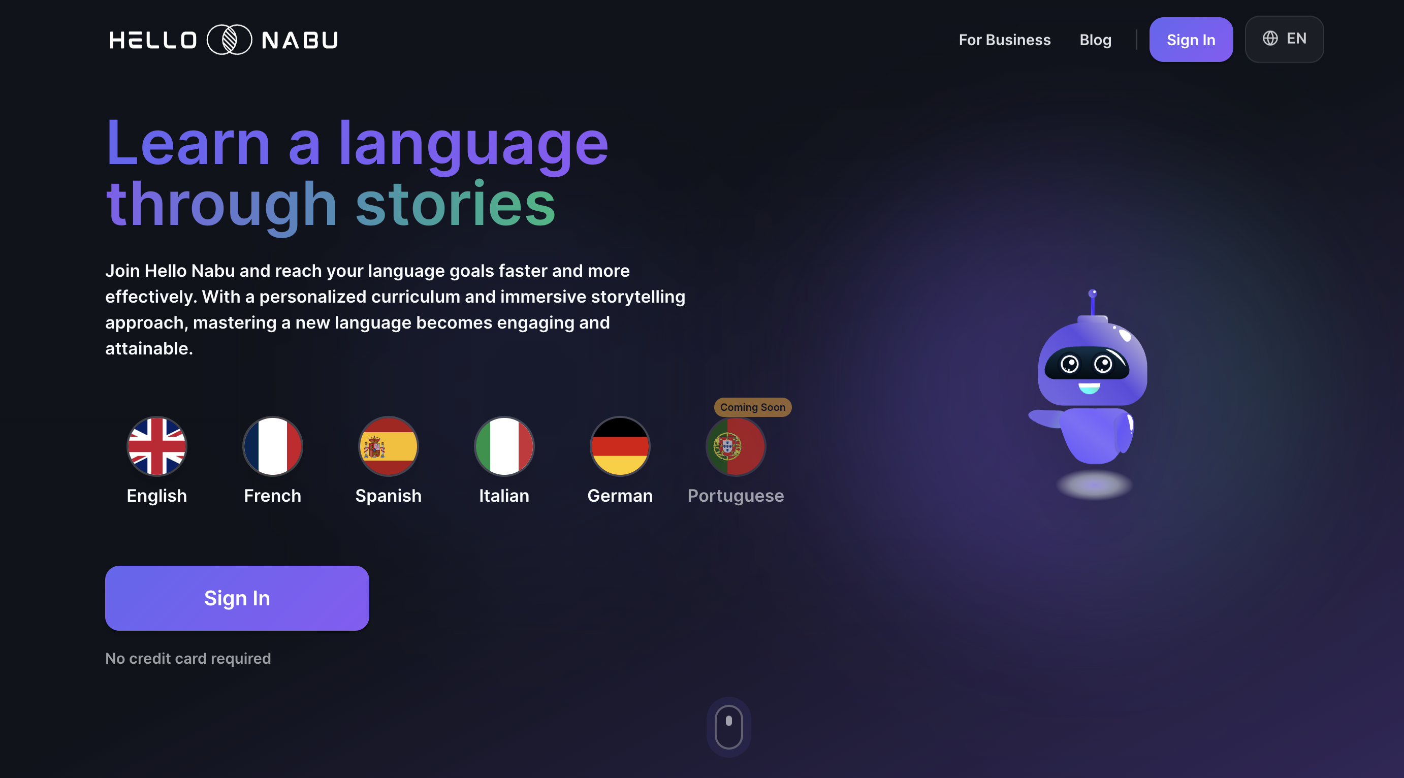 Hello Nabu - Main product screenshot demonstrating key features and user interface