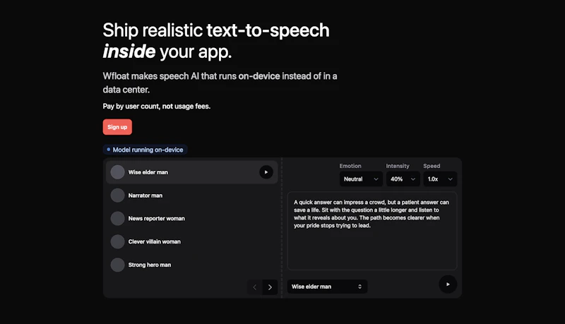 Wfloat screenshot 2