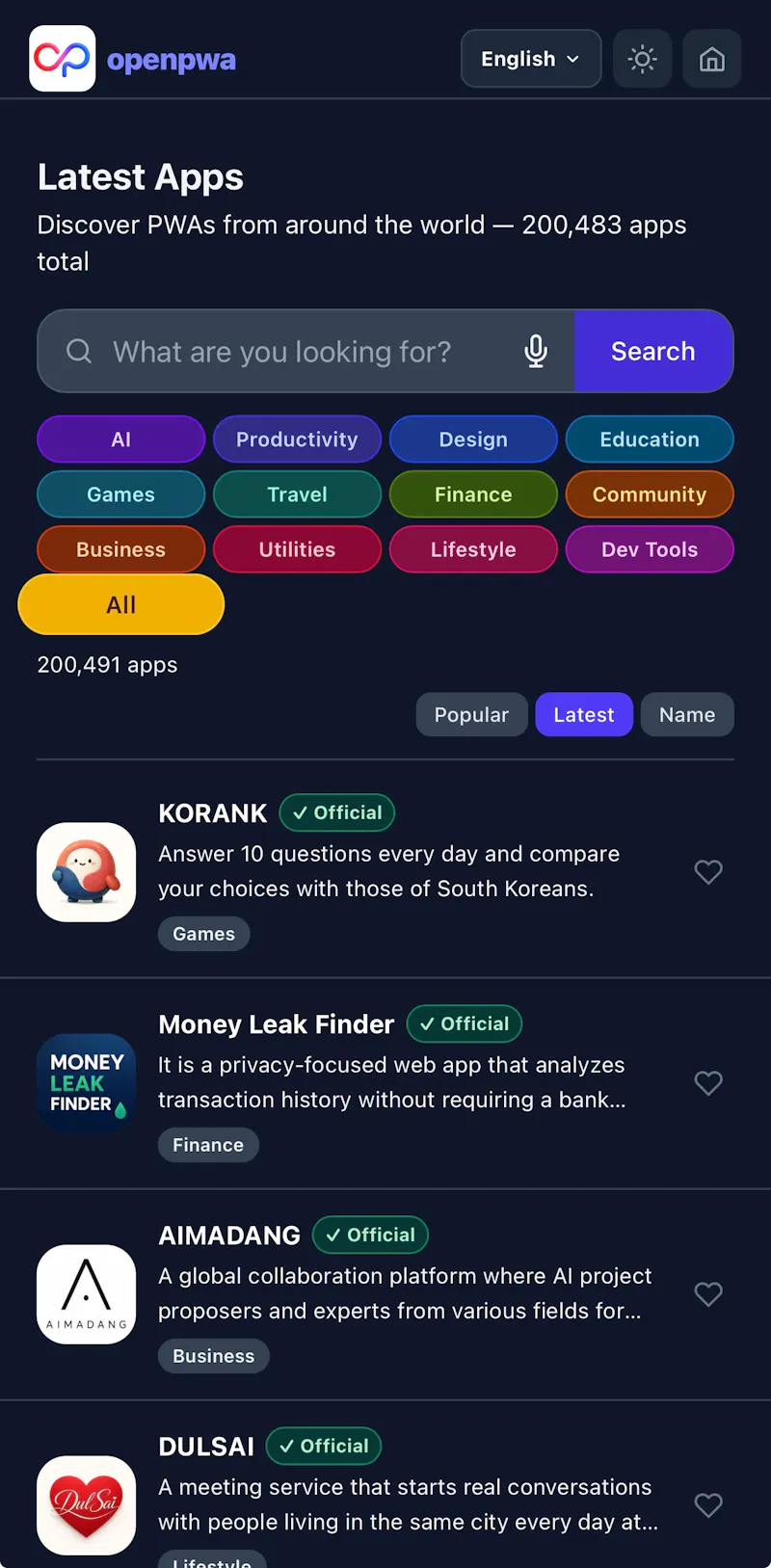 OpenPWA screenshot 6