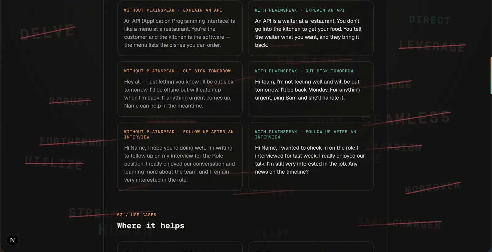 Plainspeak screenshot 5