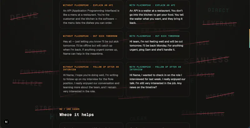 Plainspeak screenshot 5