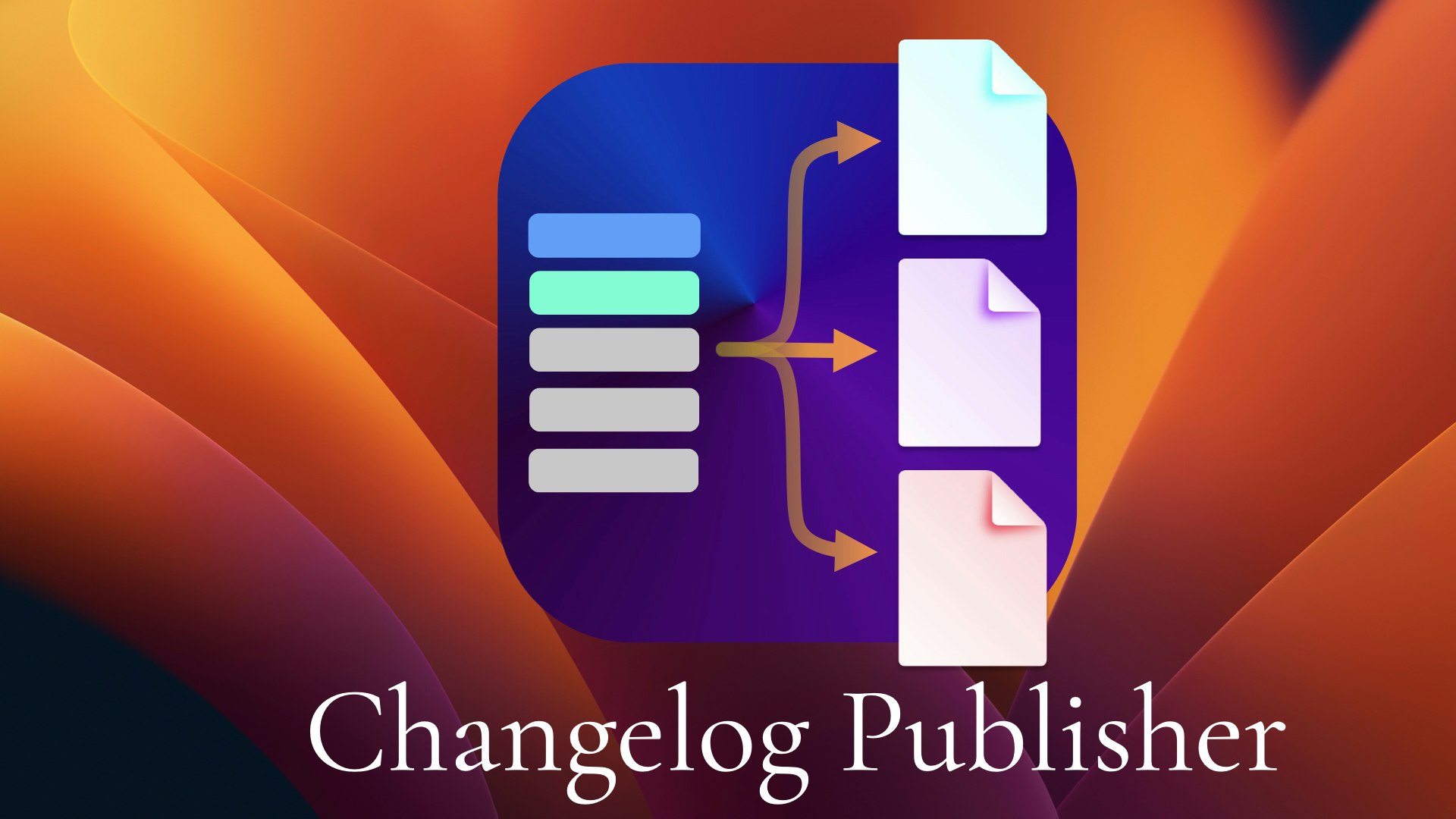 Changelog -uitgever - MacOS -app om uw changelogs te beheren en te publiceren media 1